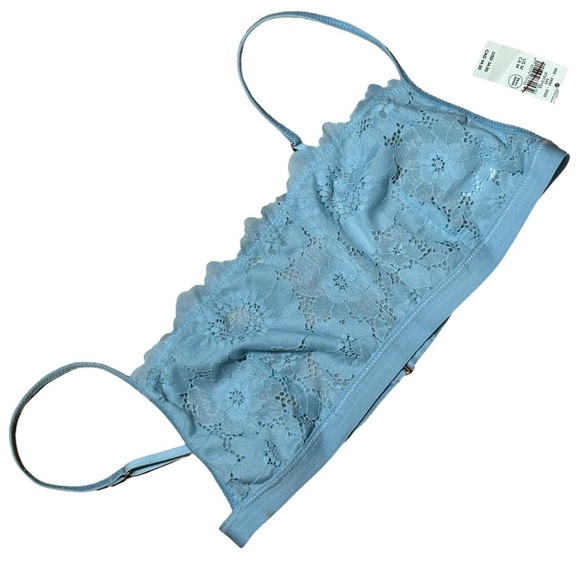 Aerie Bralette Poppy Bandeau Light Blue Lace Size Medium NWT - Picture 6 of 6